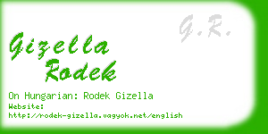 gizella rodek business card